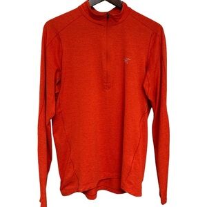 Arc'teryx Cormac 1/2 Zip Neck Men's Pullover Long Sleeve Shirt Sz Medium Orange
